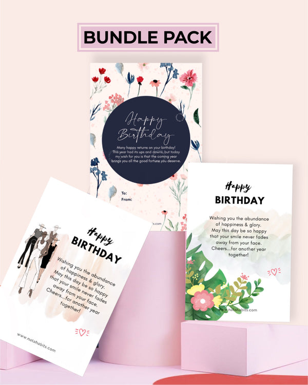 NATAHABITS® - Birthday Card Bundle Pack