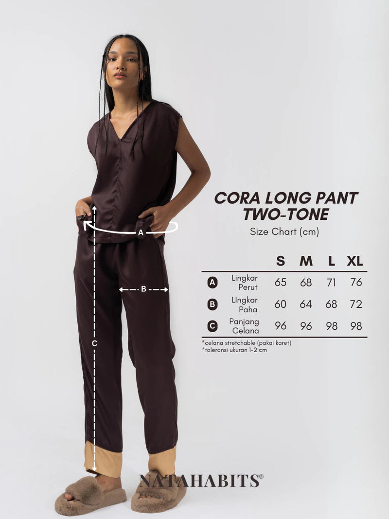 NATAHABITS® - Cora Long Pant Two-Tone • TENCEL™ Lyocell