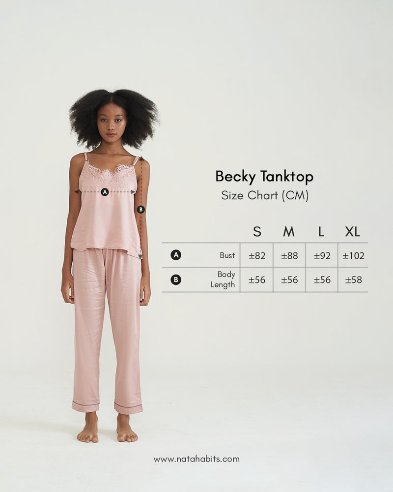 Becky Tanktop Lace Rose • TENCEL™ Lyocell