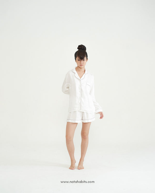 NATAHABITS® - Becky Long Sleeve Short Pant (Mix A) • TENCEL™ Lyocell