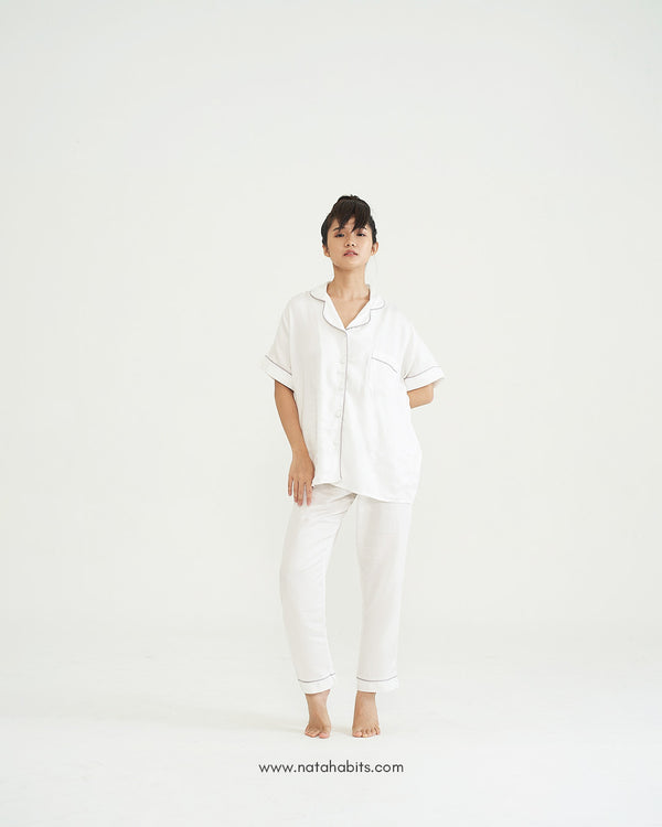 NATAHABITS® - Becky Short Sleeve Long Pant (Mix B) • TENCEL™ Lyocell