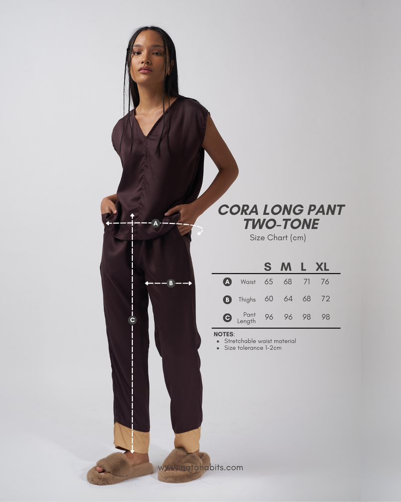 NATAHABITS® - Cora Long Pant Two-Tone • TENCEL™ Lyocell