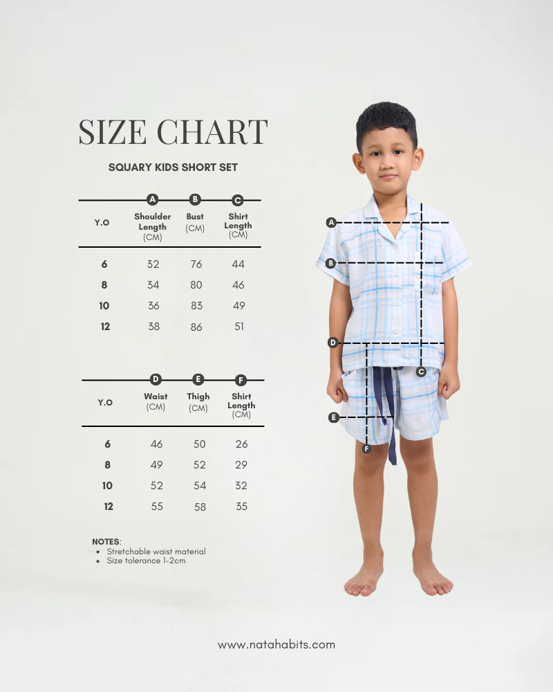 NATAHABITS® - Squary Kids Short Set • Cellulose